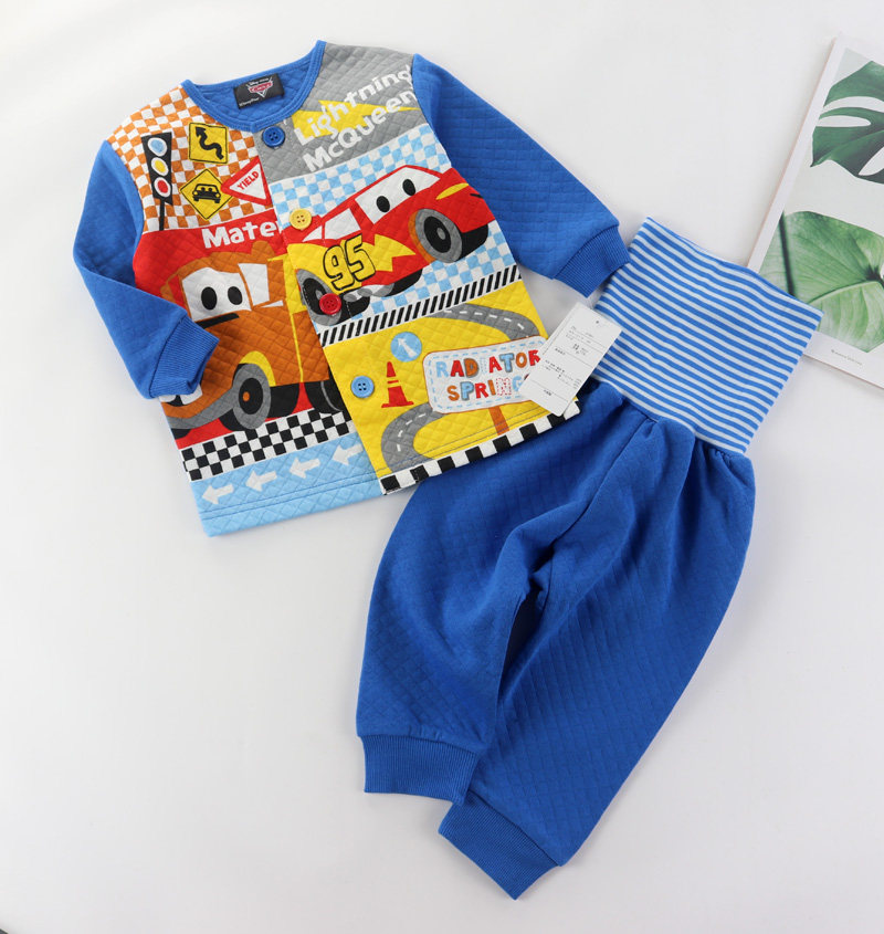 出口日单秋冬儿童空气棉家居服套装纯棉卡通保暖睡衣护肚裤80-130,淘宝优惠券,粉丝福利购,淘宝优惠卷