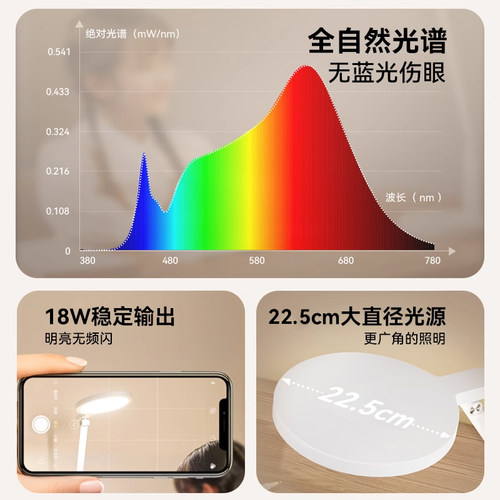 igrow爱果乐台灯护眼学习专用学生宿舍书桌儿童写作业充电阅读灯 - 图1