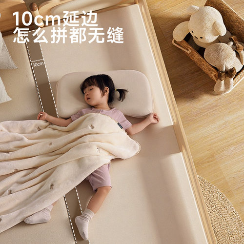 爱果乐儿童拼接床可折叠实木婴儿床边加宽大人可睡拼床小床儿童床 - 图1