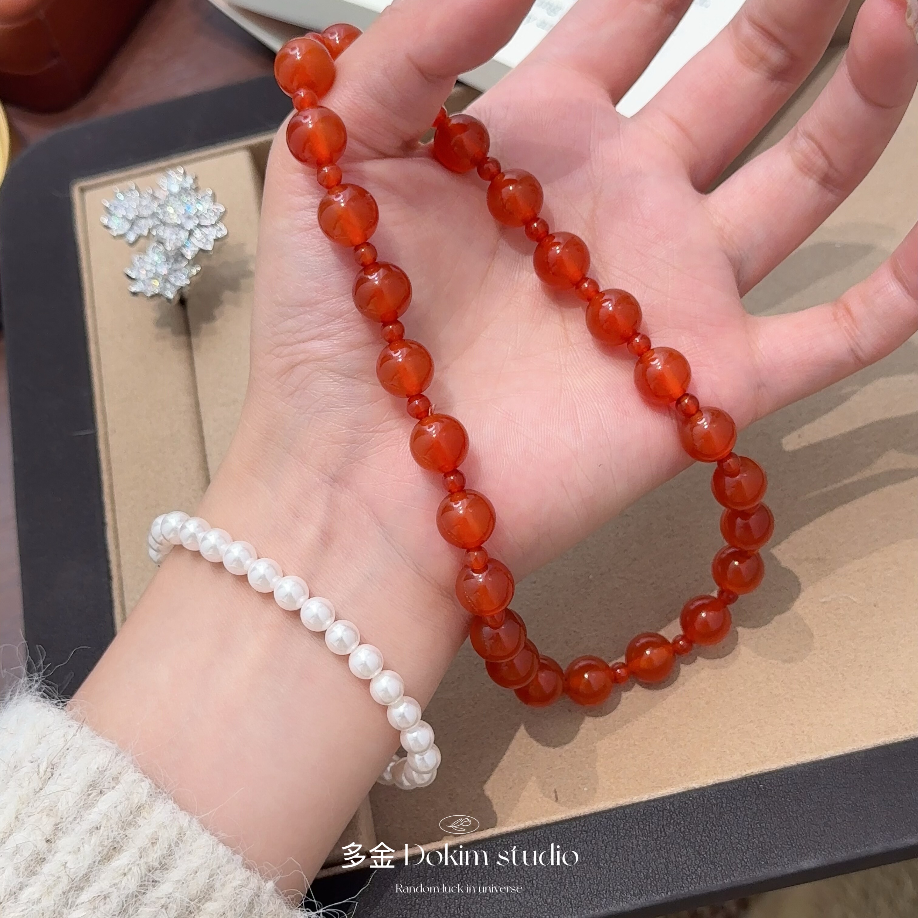 许妍妈咪同款天然红玛瑙手串女单圈双圈超显白本命年送礼闺蜜礼物,淘宝优惠券,粉丝福利购,淘宝优惠卷
