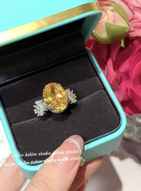 碧玺克拉戒指3Q宝石复古男女通用