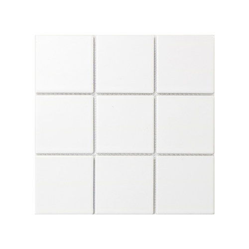 黑白哑光小方砖300x300全瓷瓷砖 九宫格马赛克瓷砖小白砖厨卫墙砖 - 图3