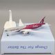 Boeing B777 Qatar Airways 2022 World Cup painted alloy aircraft model passenger aircraft with wheels and lights
