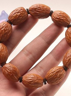 橄榄核大枣手串男盘玩大枣素核手持文玩核雕枣珠素串原籽雕刻批发