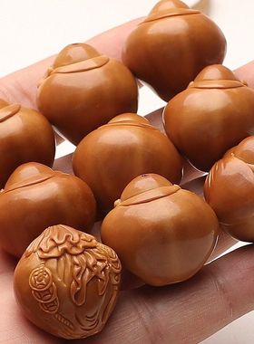 大灯泡弥勒大籽橄榄核光面佛珠