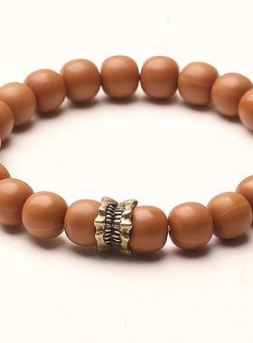 野生猴头核桃老型单圈手串DIY设计吞噬素核光珠极限弧男女款文玩