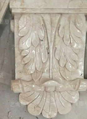 爵士白欧式风罗马柱牛头大理石
