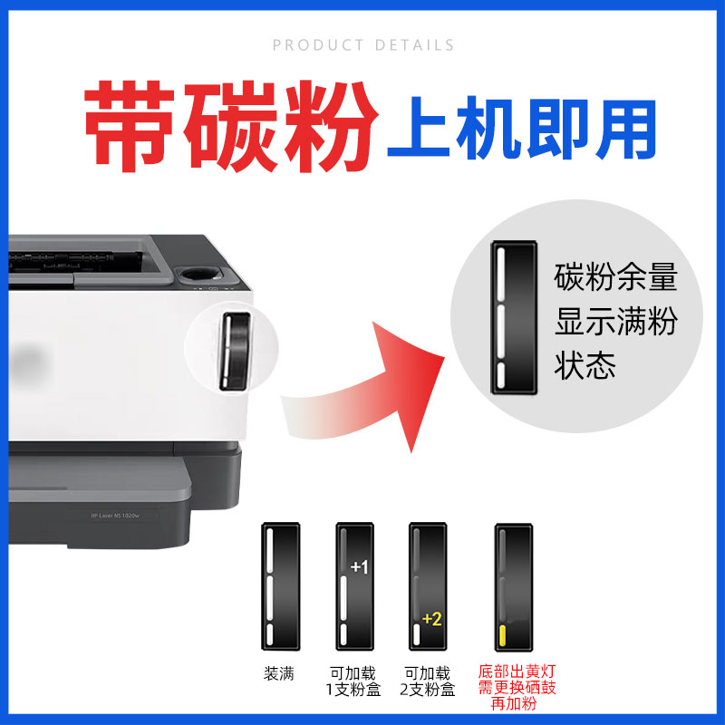 适用HP惠普109A成像鼓W1109A硒鼓NS1020w 1020c 1020n粉盒NS MFP1005 1005c 1005w碳粉打印机套鼓感光鼓laser-图1