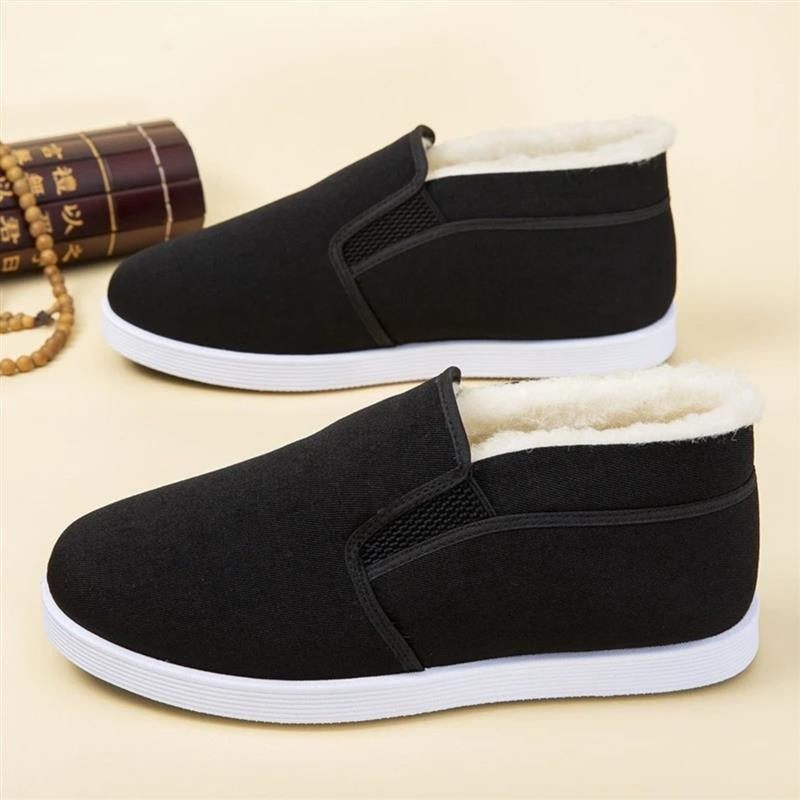 伊凝森時尚男裝專營大D棉鞋高筒V加絨加厚防寒戶外休閒棉鞋蹬男布,淘宝优惠券,粉丝福利购,淘宝优惠卷