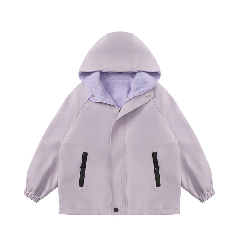 女童夹克衫两面穿外套加绒春秋装2025新款中大童冲锋衣双面穿风衣,淘宝优惠券,粉丝福利购,淘宝优惠卷