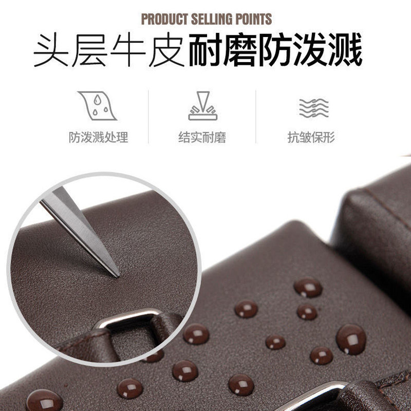 头层牛皮男腰包手机包多功能大容量男士真皮胸包斜挎包潮运动小包,淘宝优惠券,粉丝福利购,淘宝优惠卷