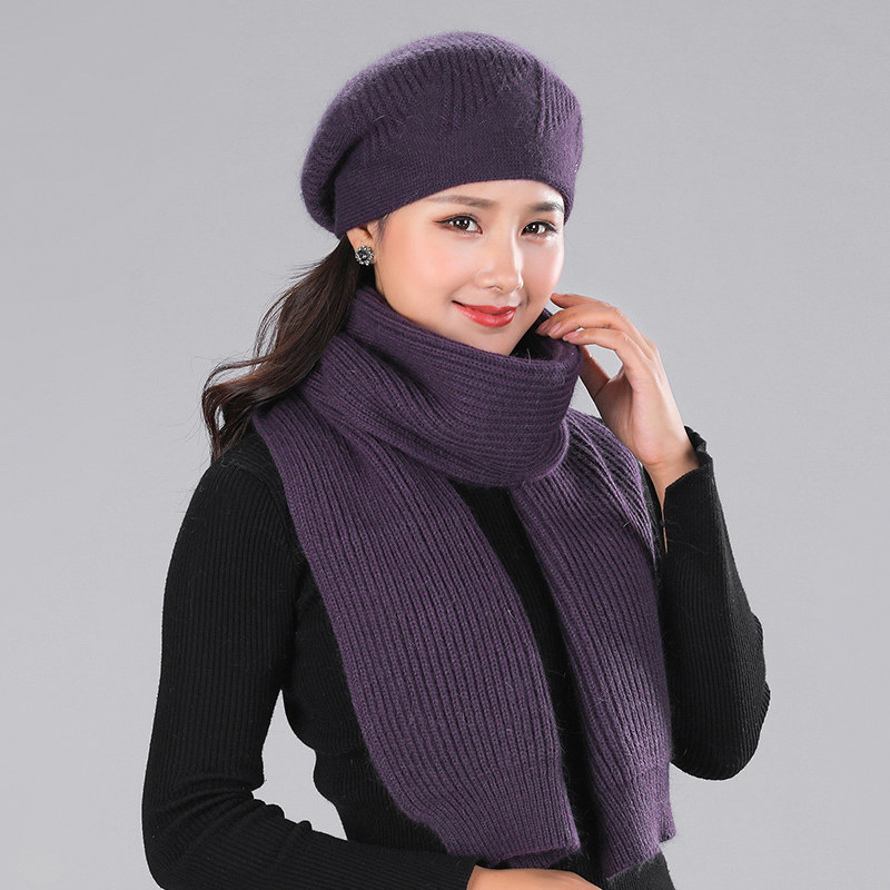 冬季中老年人帽子女冬中年妈妈针织帽时尚韩版兔毛线帽秋季贝雷帽,淘宝优惠券,粉丝福利购,淘宝优惠卷