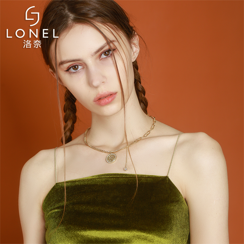 轻奢小众设计感ins嘻哈复古锁骨链 lonel洛奈项链