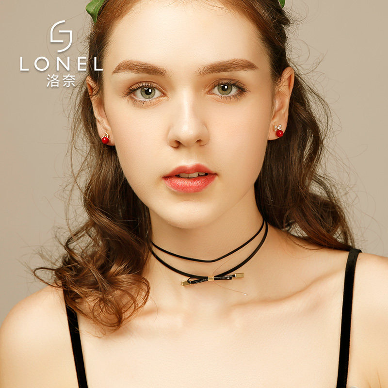 黑色choker女小众设计感百搭锁骨链 lonel洛奈项链