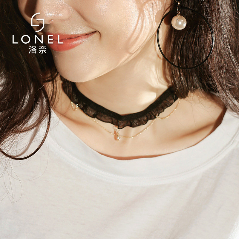 女短款网红简约时尚百搭个性锁骨链 lonel洛奈项链