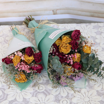 满天星干花毕业花束礼盒真花送人教师节母亲节情人节生日圣诞节 虎窝淘