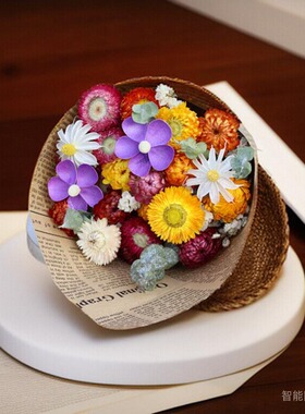 太阳花花束昆明干花真花花束生日花束家具装饰摆件植物干花
