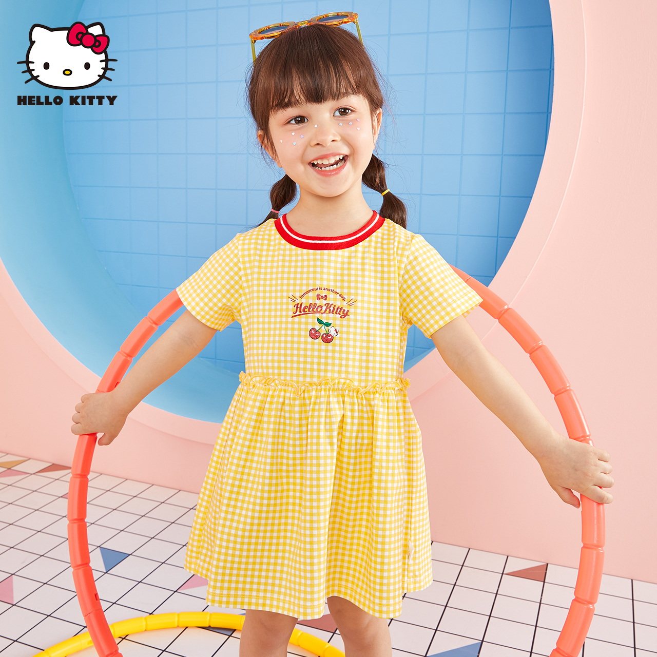 hellokitty女童连衣裙夏装公主裙子 hellokitty贝贝帕克连衣裙