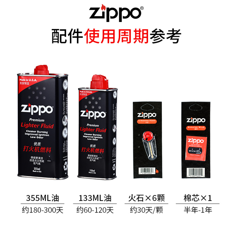 芝宝打火石Zippo煤油火石粒正品专用配件棉花棉芯火机油煤油棉线