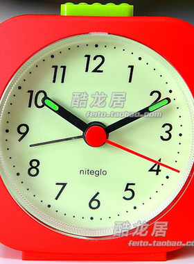 德国进口荧光盘面静音夜明闹钟