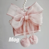 MOG ПЭТ ТРУЖНАЯ Одежда из веревки и скользите по четыре сезона Universal Bow Puppies Pink Pink