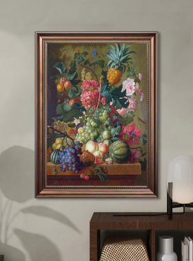 《繁花似锦》花卉肌理画挂画美式