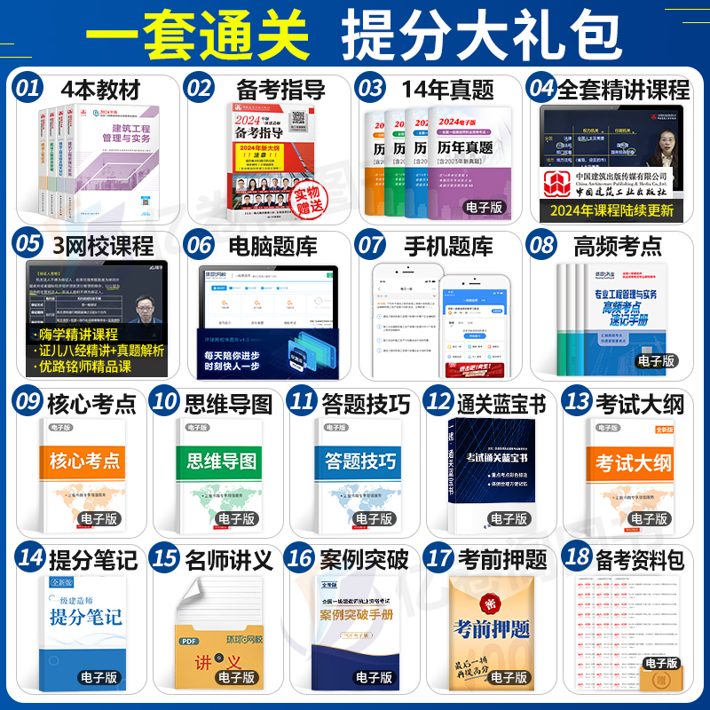 建工社2024年一级建造师教材书建筑全套24版一建历年真题库试卷市政机电公路矿业水利实务通信与广电2023习题集官方学习资料一本通 - 图2