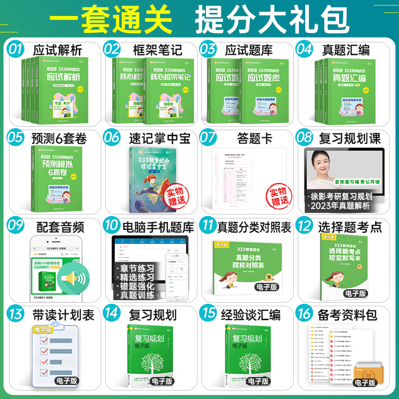 凯程2025年考研333教育综合应试解析徐影教育学真题库汇编教材书25基础知识框架笔记教学专业讲义强化班311课程lucky统考核心背诵-图2