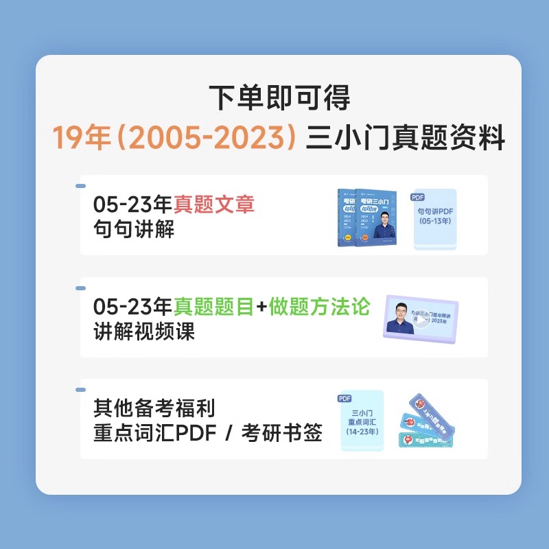 考研英语2024年颉斌斌三小门句句讲历年真题库试卷复习资料英一高分写作英二阅读66句长难句技巧24单词书小三门背诵宝28天词汇笔记 - 图2