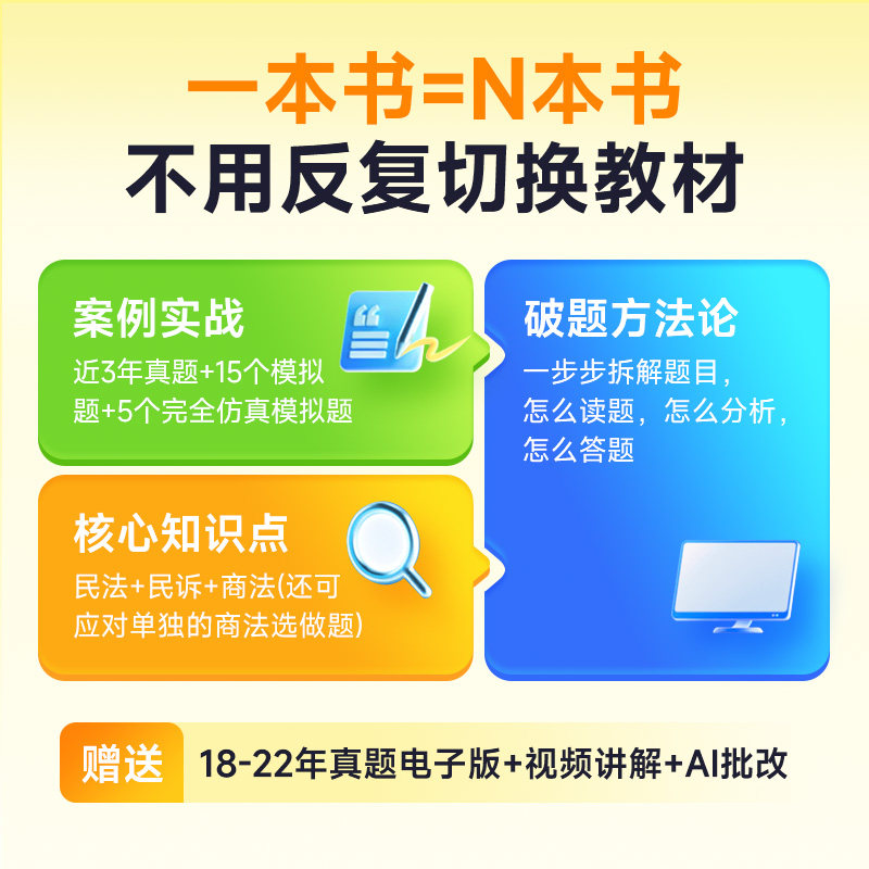觉晓法考2026年国家司法考试民商法主观案例一本通法律职业资格证全套资料民商诉教材辅导书历年真金题练习题精粹背诵卷模拟题26