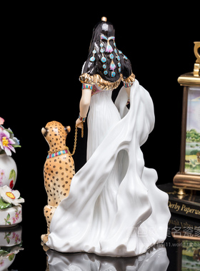 皇家伍斯特埃及艳后精美欧式摆件