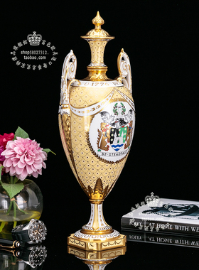 皇冠德比1976骨瓷手绘宝瓶冠军瓶