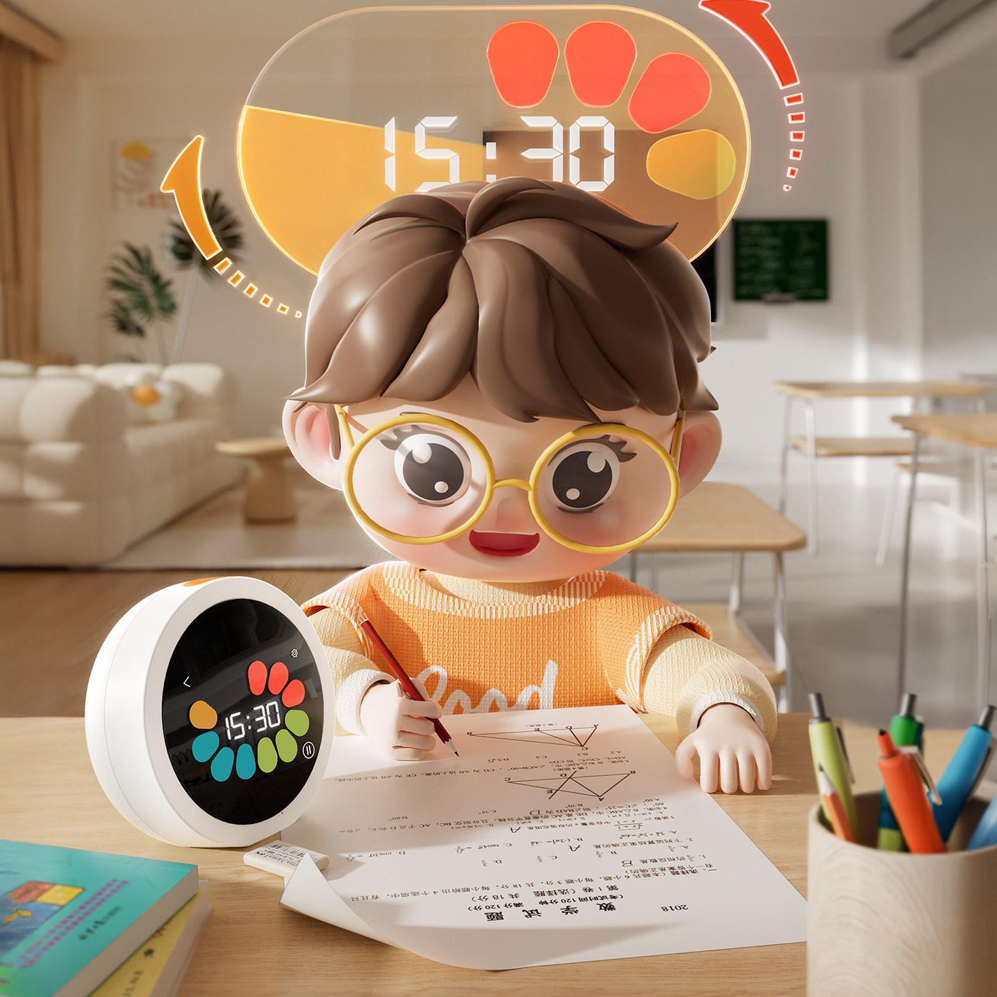 名校堂ai智能机器人闹钟时间宝对话玩具儿童故事早教机小微学习机,淘宝优惠券,粉丝福利购,淘宝优惠卷