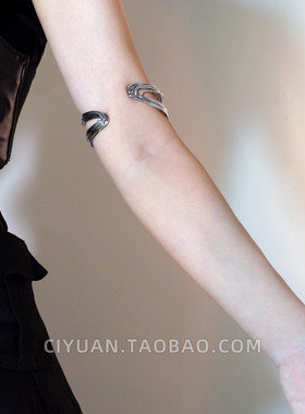 朋克银色金属臂环手臂装饰