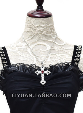 cos大十字架朋克哥特颈链
