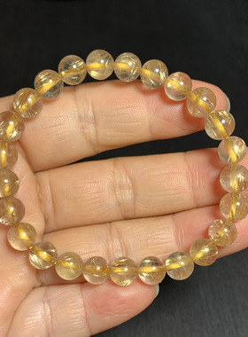 天然金发晶手链小钛晶手串