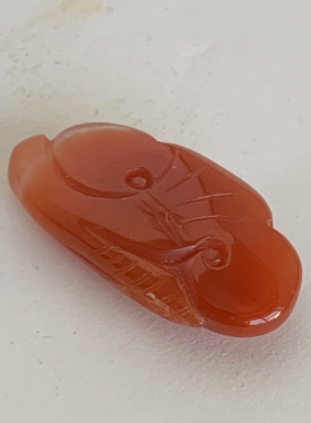 天然水晶红兔毛如意吊坠项坠