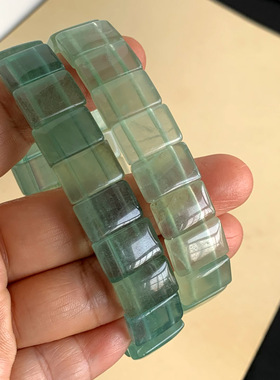 天然绿萤石手排莹石手牌