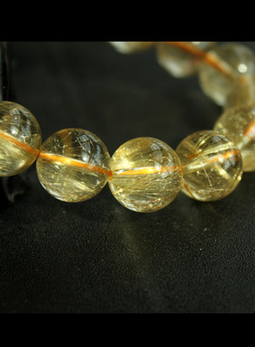 钛晶晶体透千蕊天然金发晶手链