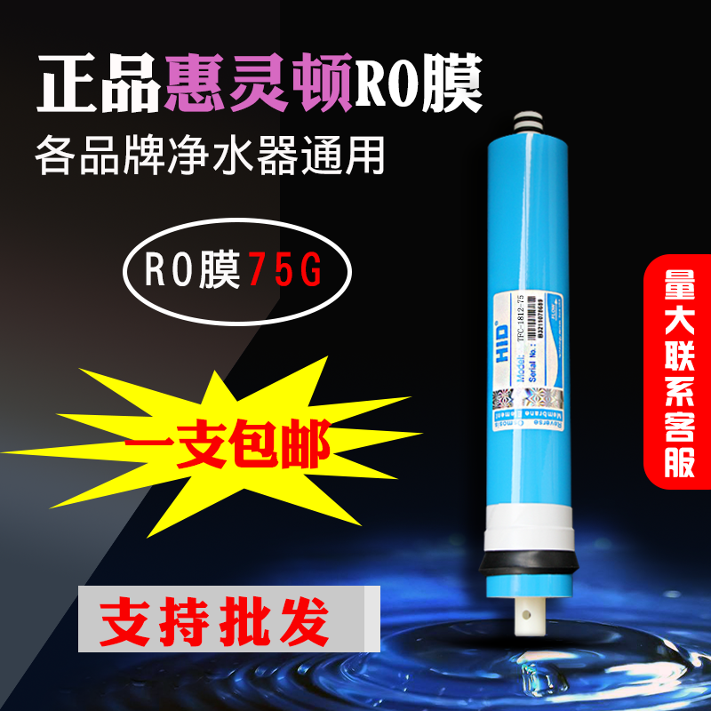 惠靈頓淨水機家用反滲透RO膜濾芯75G淨水器純水直飲機通用配件