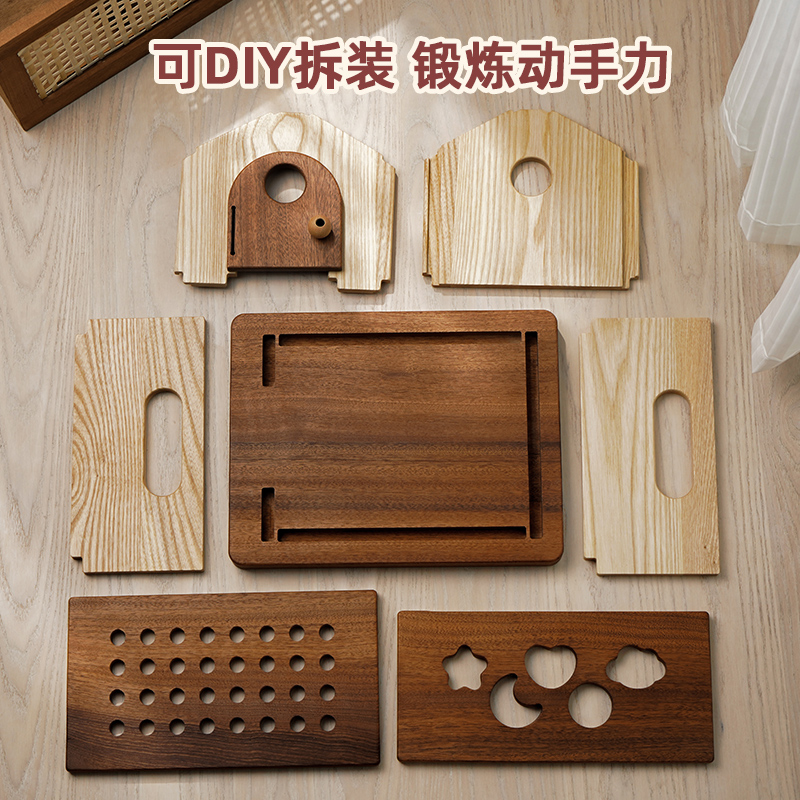 木艺爸爸蒙氏宝宝早教益智玩具忙碌屋diy儿童教具1-3周岁生日礼物-图2