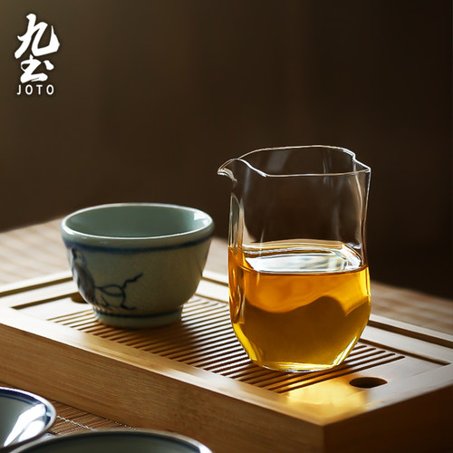 九土透明玻璃公道杯耐热加厚分茶器禅意家用茶海功夫泡茶具茶器 - 图1