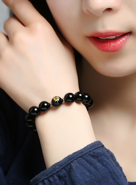 天然乌金黑曜石本命年