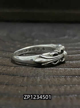 花魁情侣925纯银欧美十字戒指