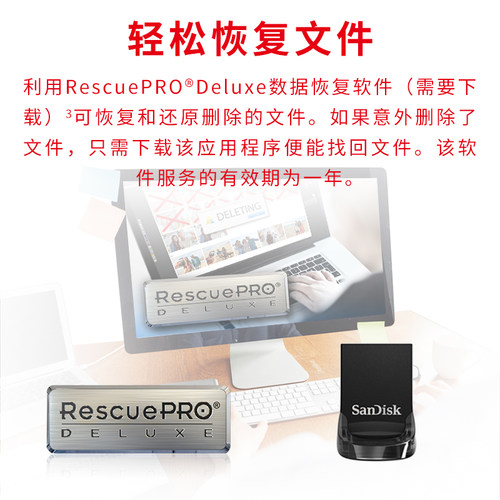 闪迪U盘64g高速3.2车载迷你u盘cz430酷豆办公优盘64g车用音乐优盘 - 图2