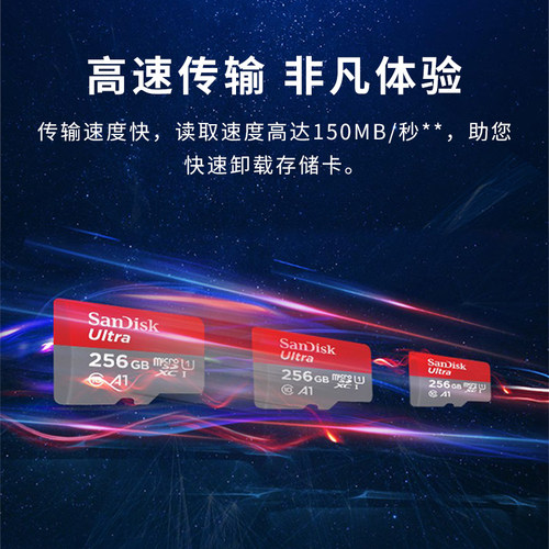 闪迪内存卡256g手机tf卡microsd卡行车记录仪监控switch存储卡 - 图2
