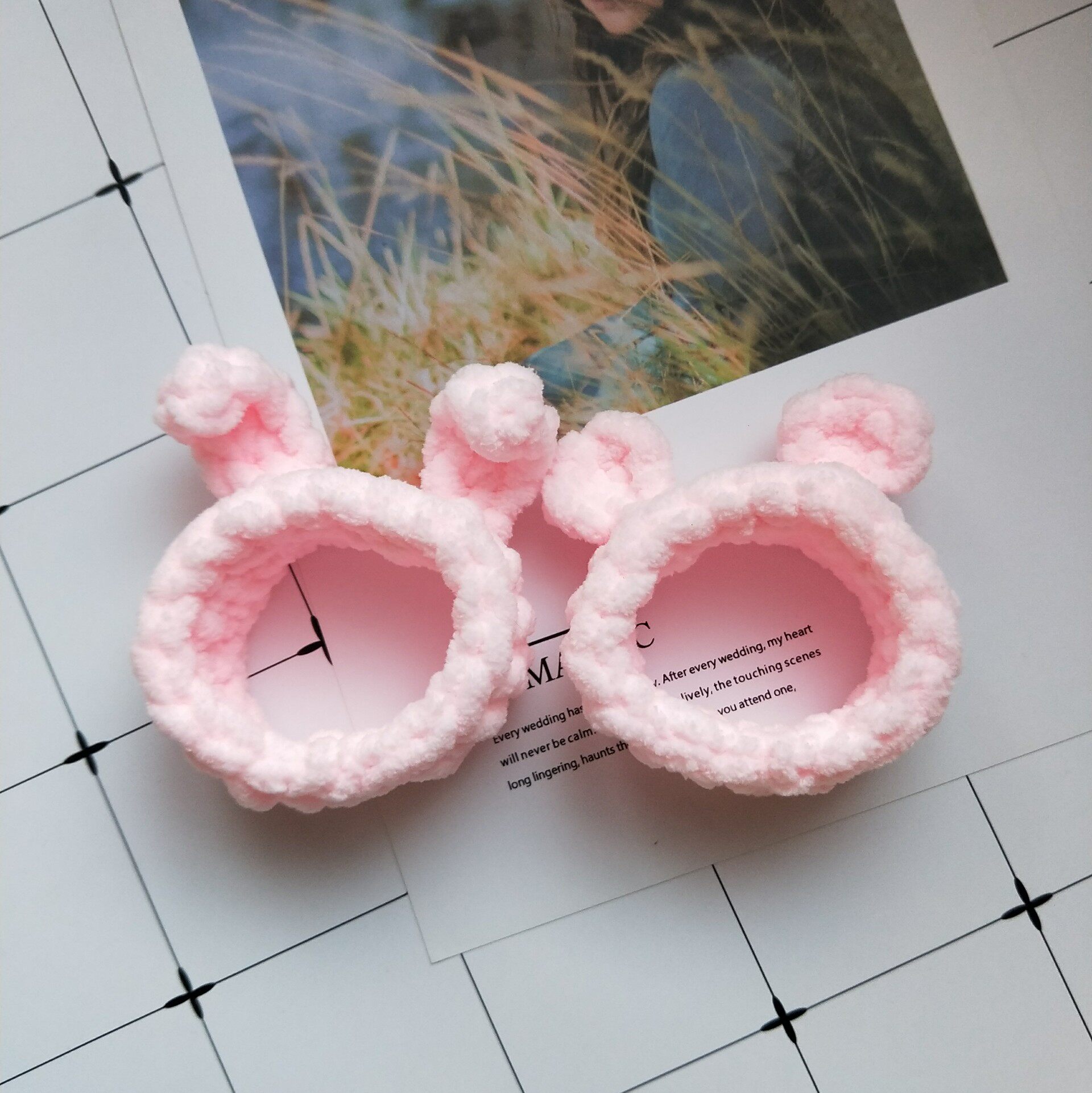 小燕钩织小屋 小熊手环 兔子手环 diy毛线钩针编织材料包 非成品