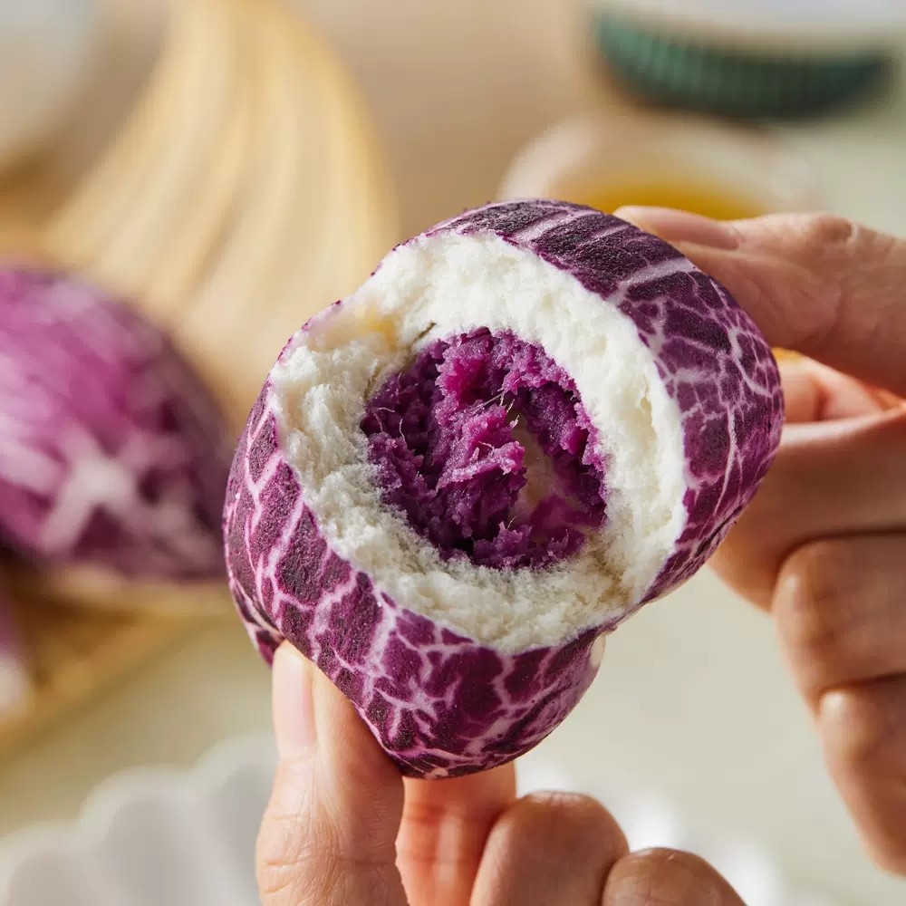 盒马工坊 手作紫薯奶香馒头300g