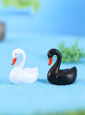 苔藓微景观可爱风黑白树脂工艺品