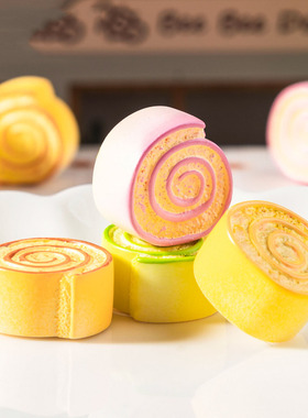 微景观创意瑞士卷面包食玩 DIY奶油胶冰箱贴装饰品迷你树脂小摆件